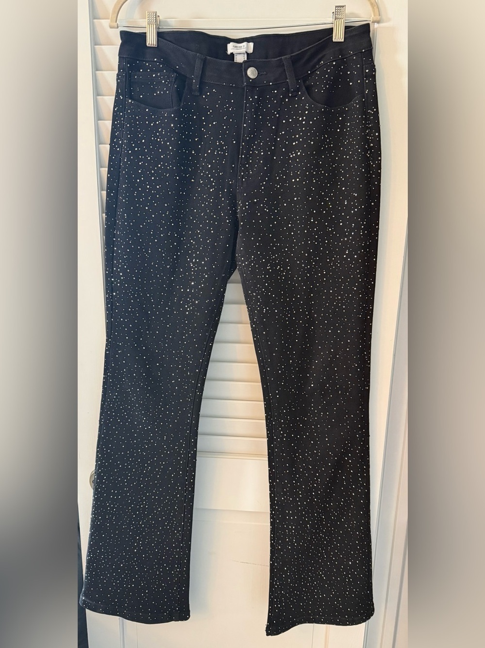 Forever 21 Premium Black Rhinestone Women’s Bootcut Jeans Size 30